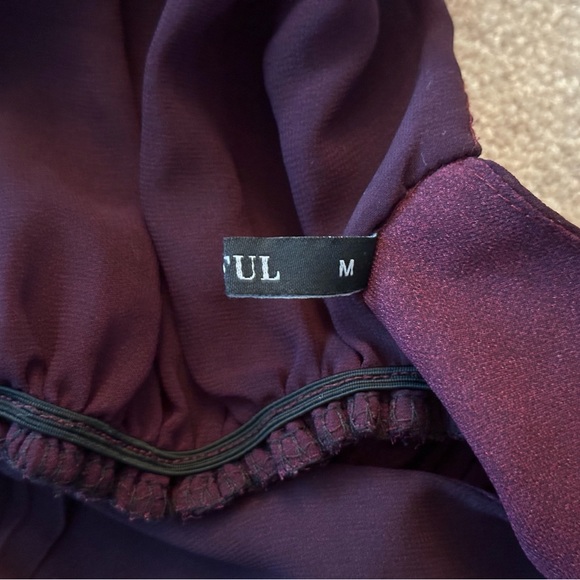 Zaful - Maxi Sheer Dress, Ombré Maroon/Red - Picture 6 of 6